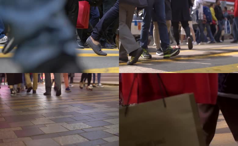 人群过马路