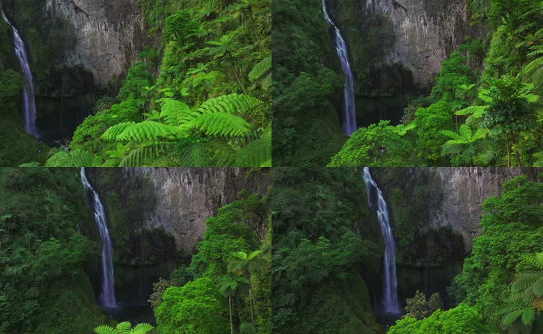 山林间小型瀑布美景