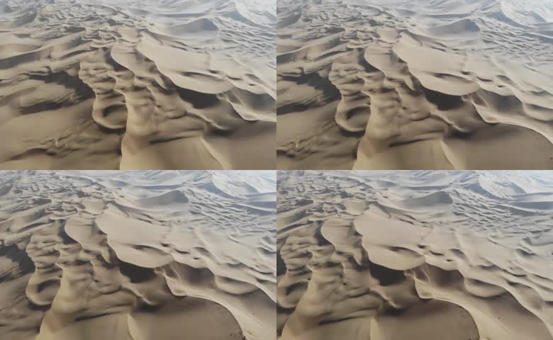 航拍新疆鄯善库木塔格沙漠公园
