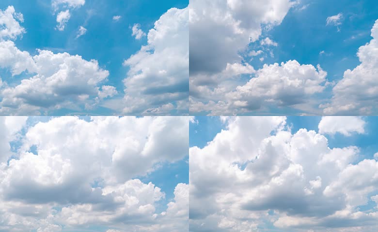 自然天空云涌波涛蓝天白云天气延时