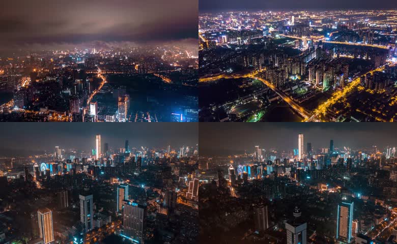长沙震撼航拍大范围移动延时