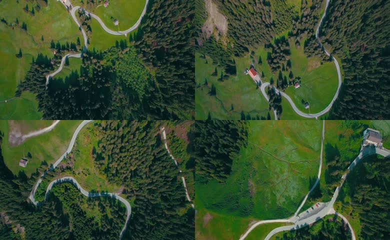 山林森林高山俯拍森林