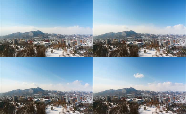 风景冬季城市冬天