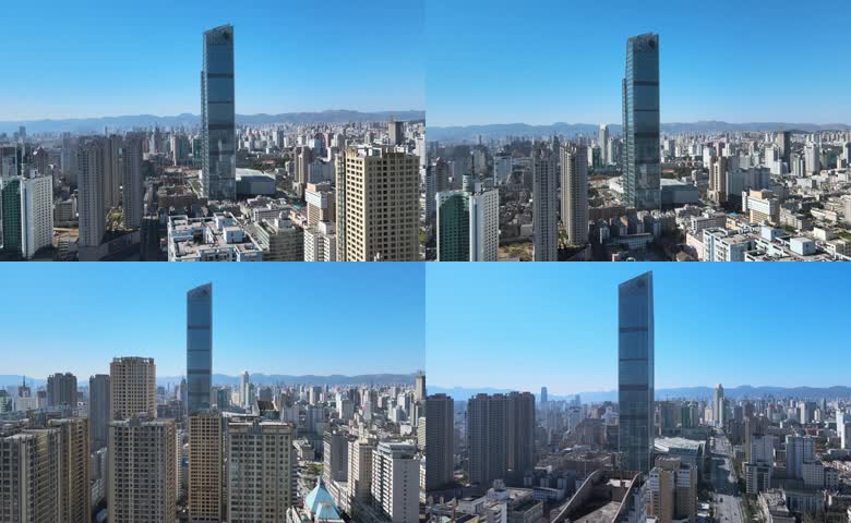 昆明恒隆广场高空航拍全景