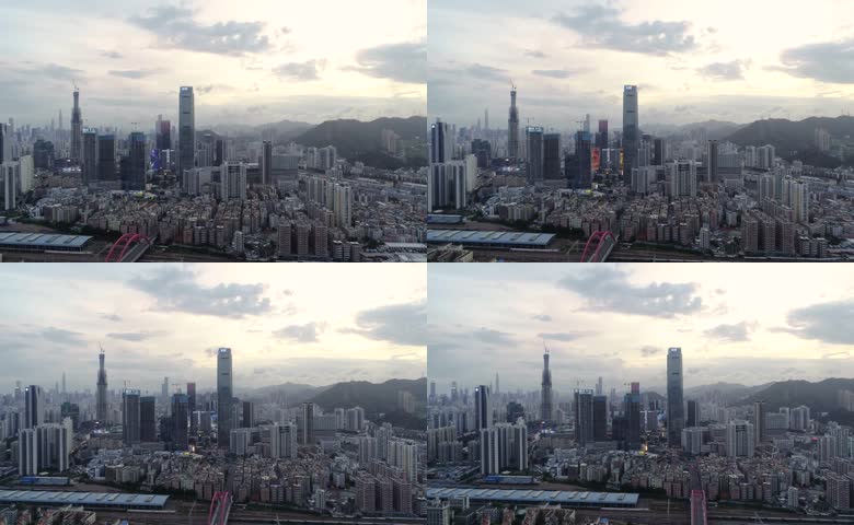 高空俯瞰深圳城区