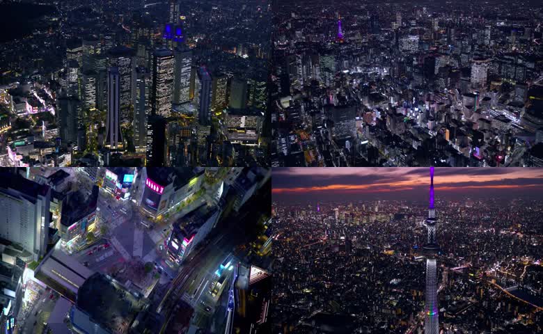 东京绝美夜景航拍 视觉震撼