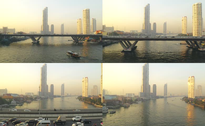 湄南河城市桥梁景观