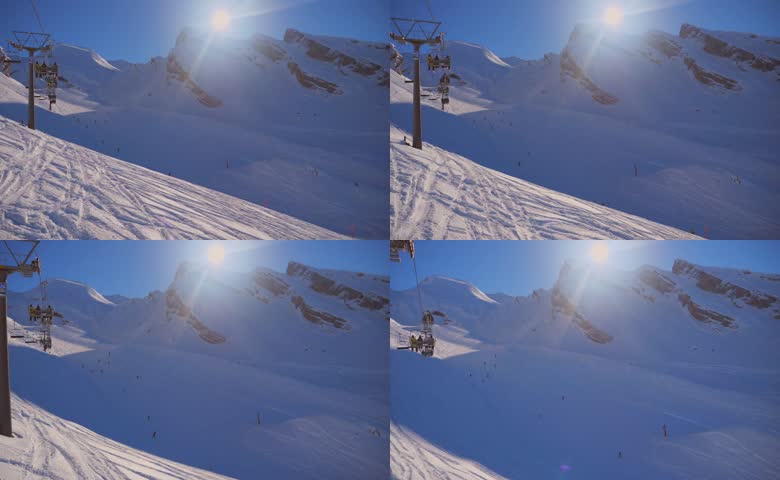 山地滑雪运动场地景致