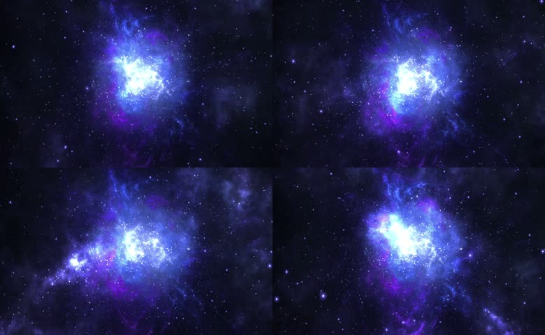 蓝色星云太空