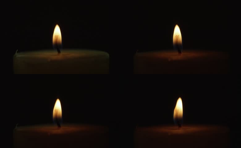近距离拍摄烛火燃烧
