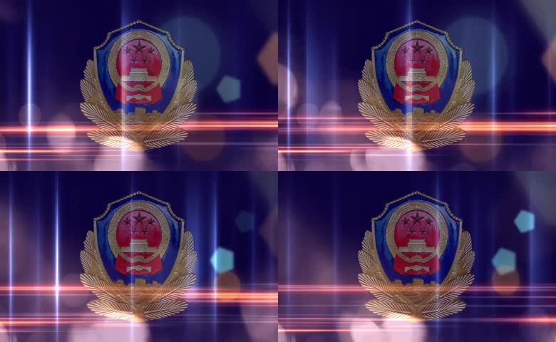 庄重正式的警徽动态画面