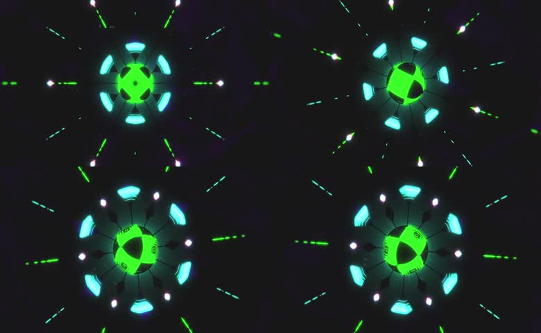 电子风球体放射光影效果