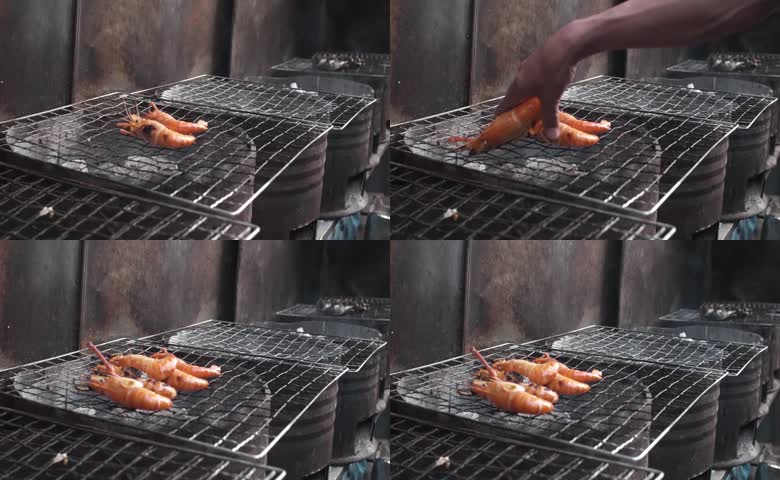 炭烤大虾