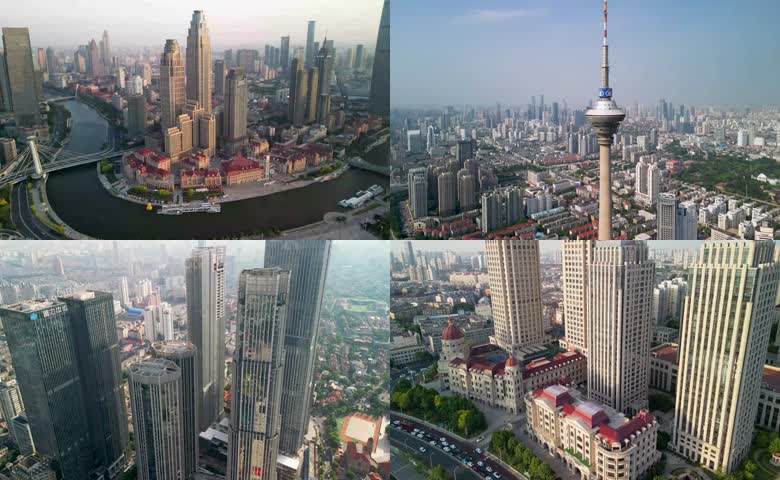中国・天津航拍全景