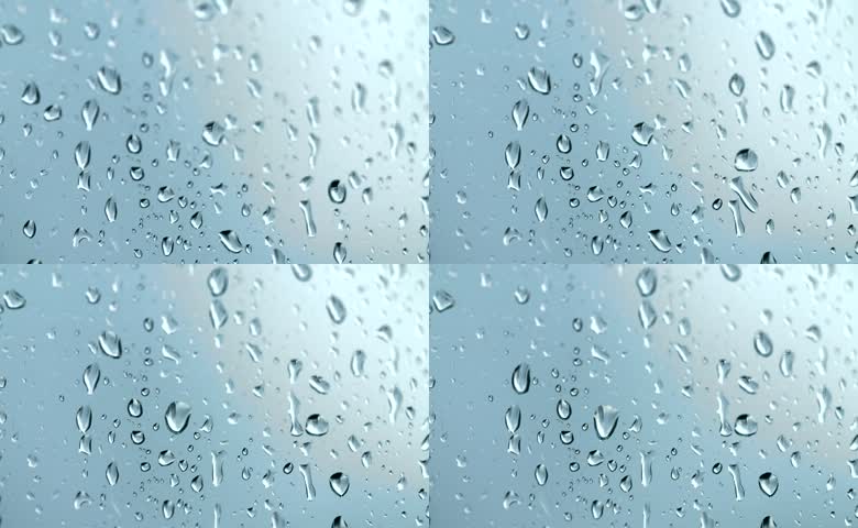 水滴雨水窗户玻璃