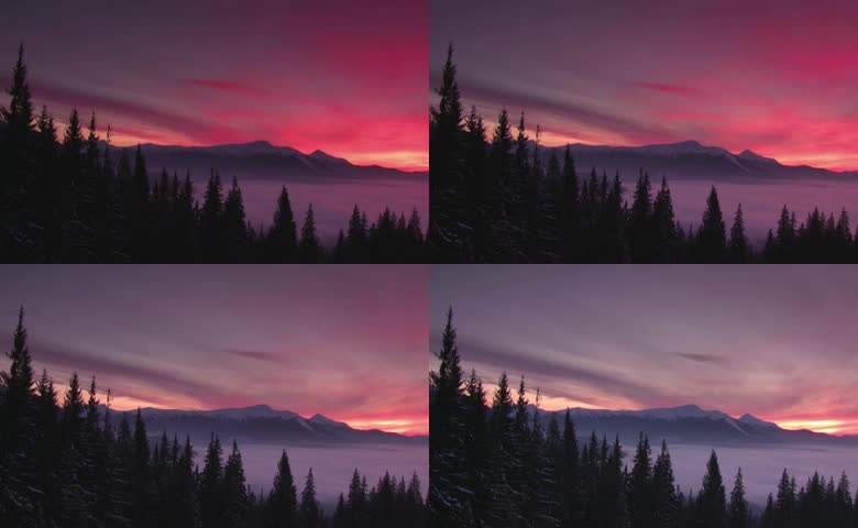 日出红霞景观