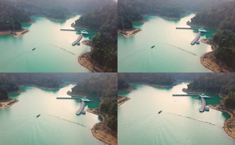 热带雨林环抱碧色湖泊