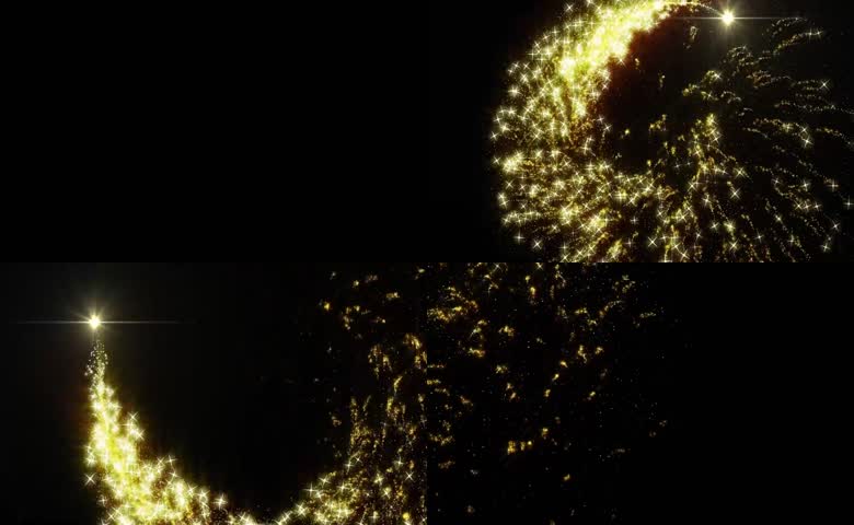 金色星芒流动光效
