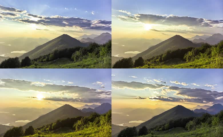 高山朝阳延迟风景