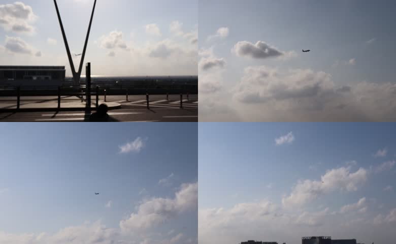 高空云层民航飞机