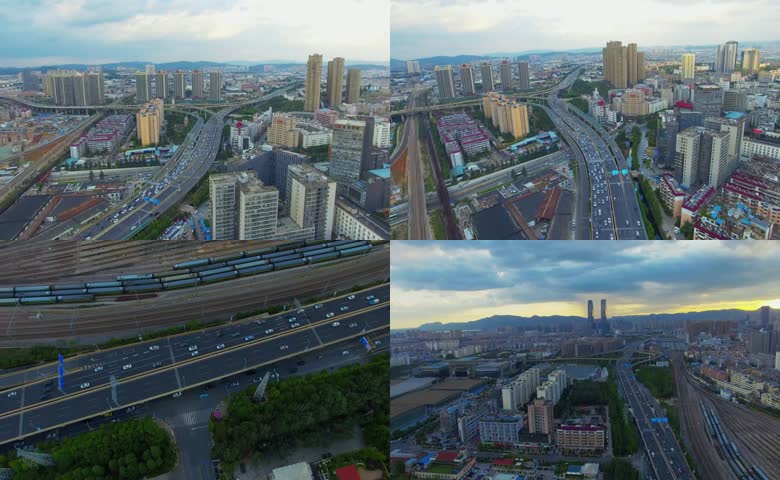 昆明城市高架立交航拍