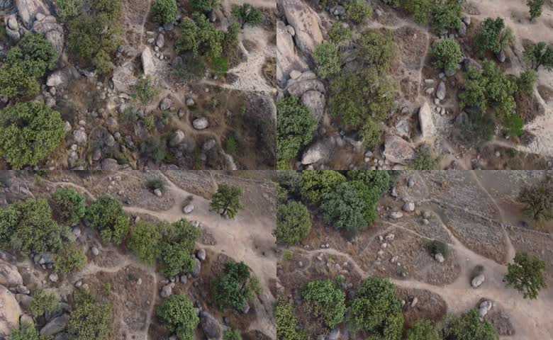 山野巨石树林地貌