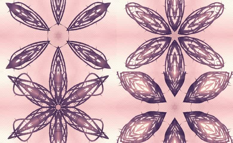 粉紫对称万花筒动画