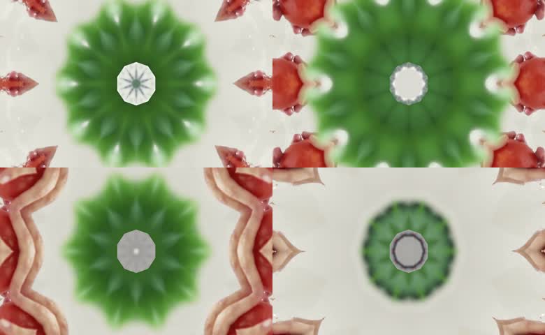绿色对称万花筒特效
