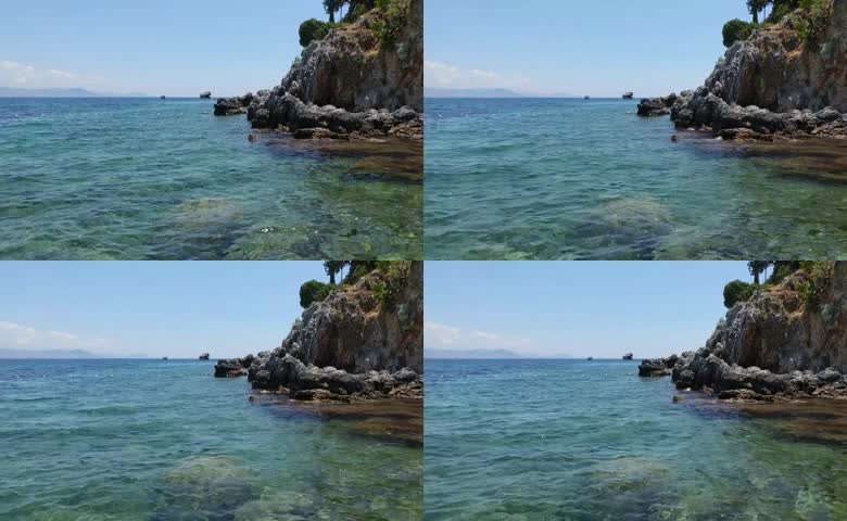 海边岩石悬崖海景