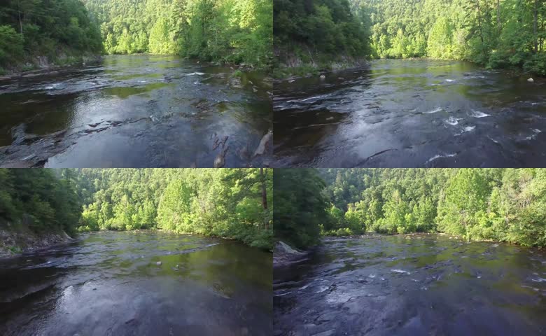 山林间湍急河流