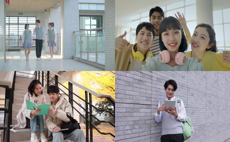 大学校园年轻人生活