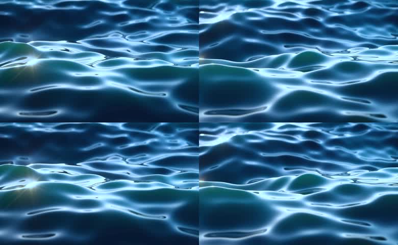 蓝色流动水纹特写