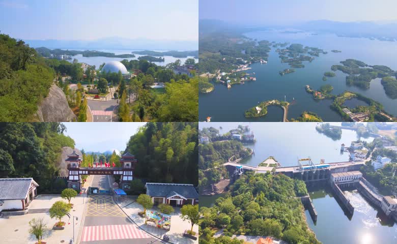 航拍湖北陆水湖国家级风景区