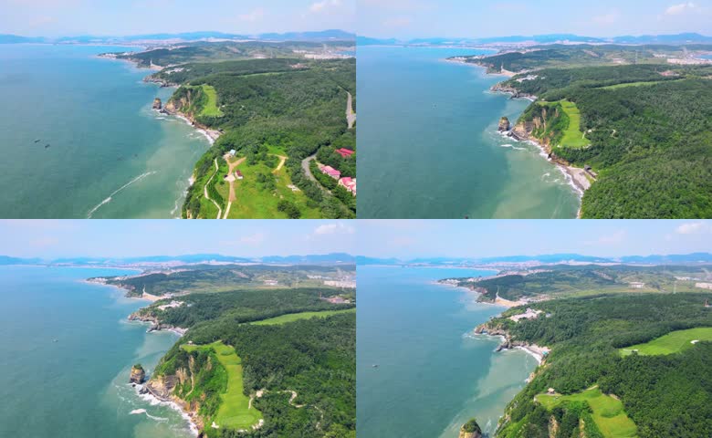 航拍大连金石滩滨海国家地质公园