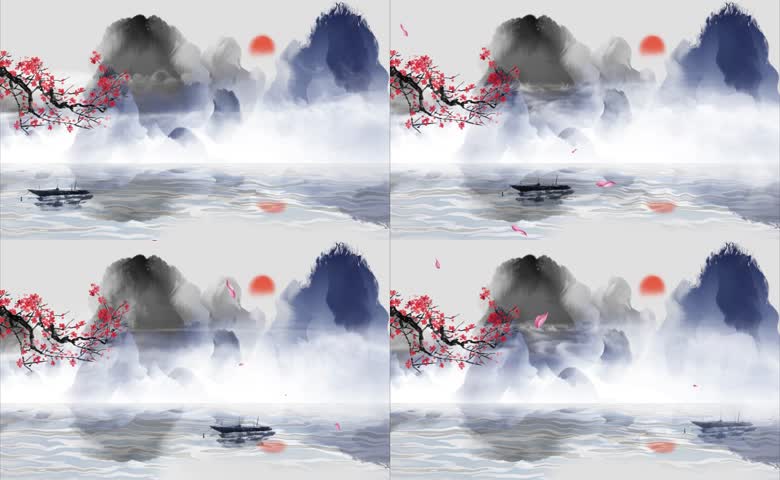中国风诗朗诵LED背景