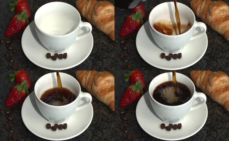咖啡杯子咖啡豆