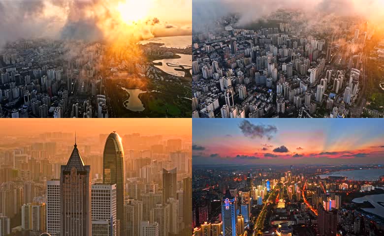 海口城市高空航拍