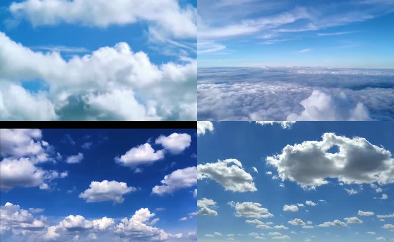 蓝天白云空镜