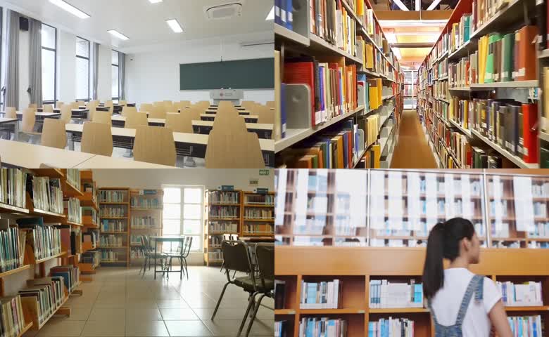 阅览室校园生活图书馆