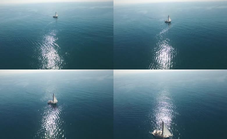 海洋帆船漂泊