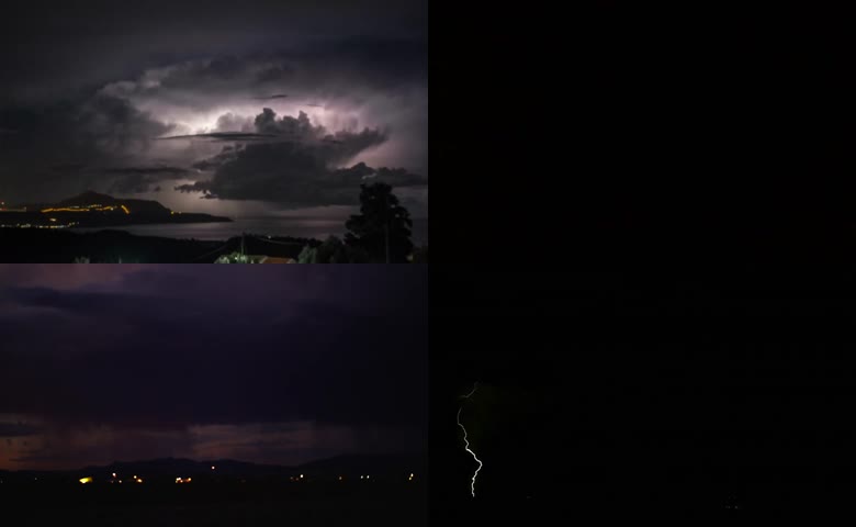 夜间雷电划破天空