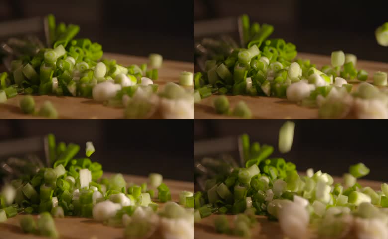 美食烹饪葱花