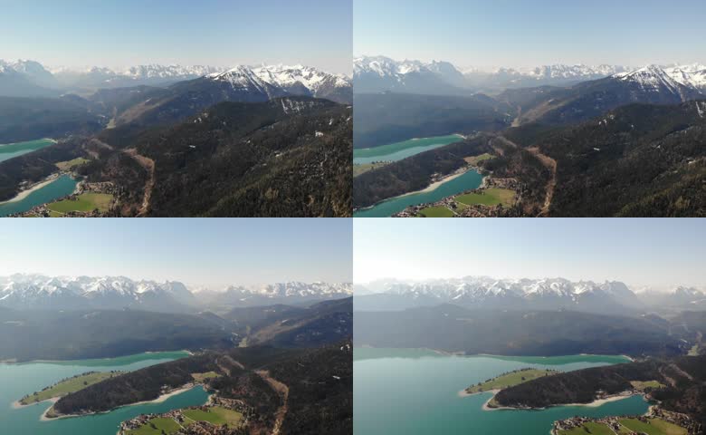 高山峡谷湖景
