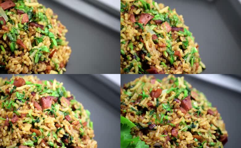 青菜火腿炒饭