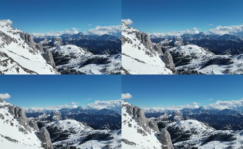 冬日山地雪景