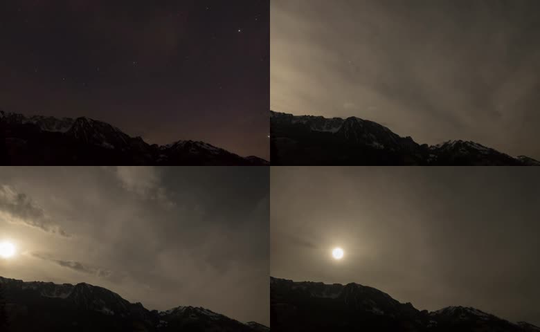 日出的雪山延时