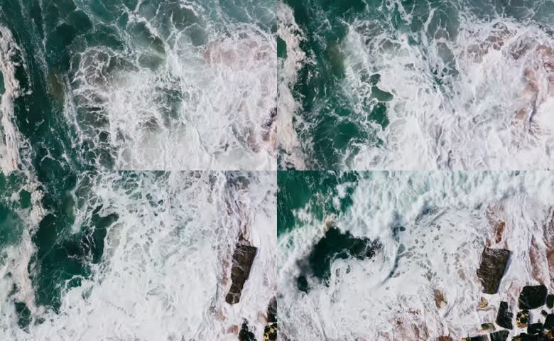 碧海浪花涌动