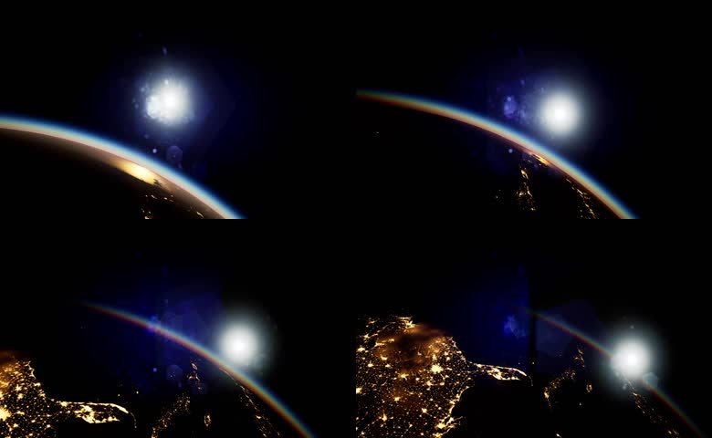 外太空星球光影
