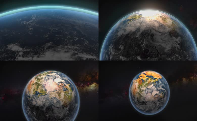 太空视角地球全景