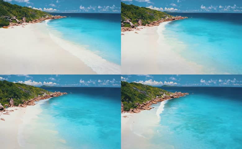 航拍美丽的海岸大海海洋